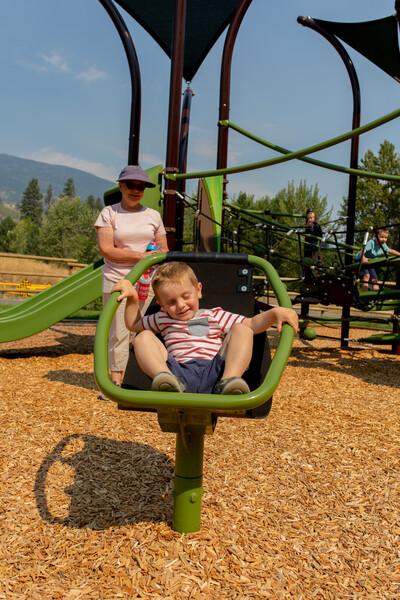 Boy playing on Chill® Spinner