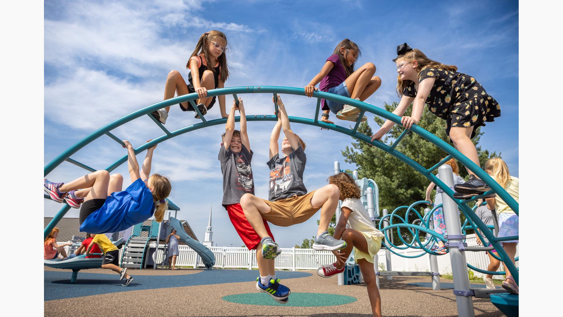 Rainbow Climber - Single Arched Ladder for Kids' Playground