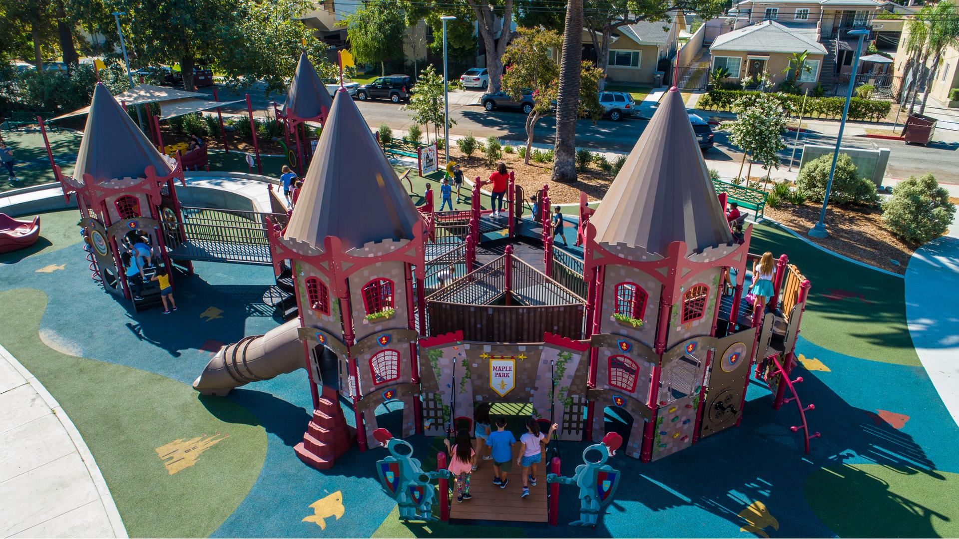 Maple Park Castlethemed Inclusive Playground