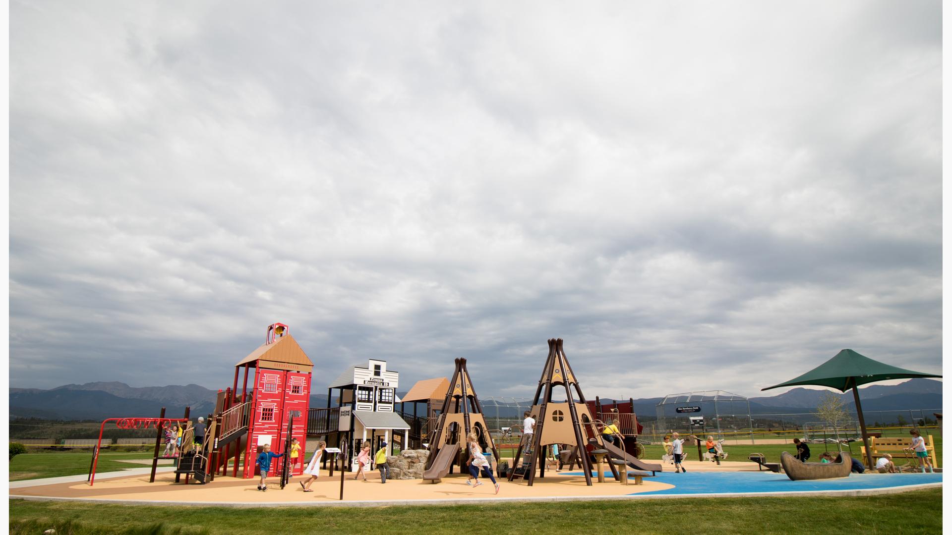 Fraser Valley Historic Playground at Fraser Valley Sports Complex, Fraser, CO.