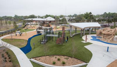 Custom playground at Depot Park in Gainesville, Fla