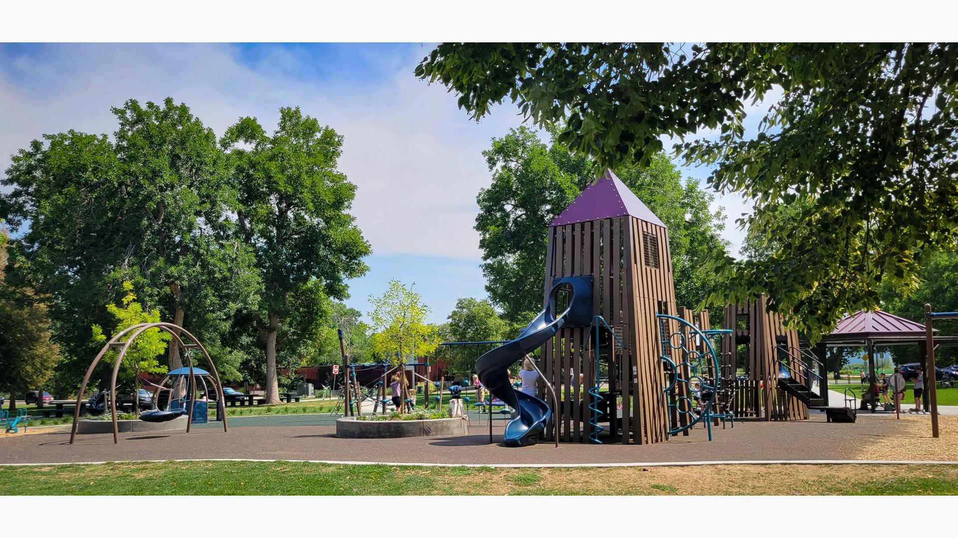 City Park Playground - Fort-like Playground Towers