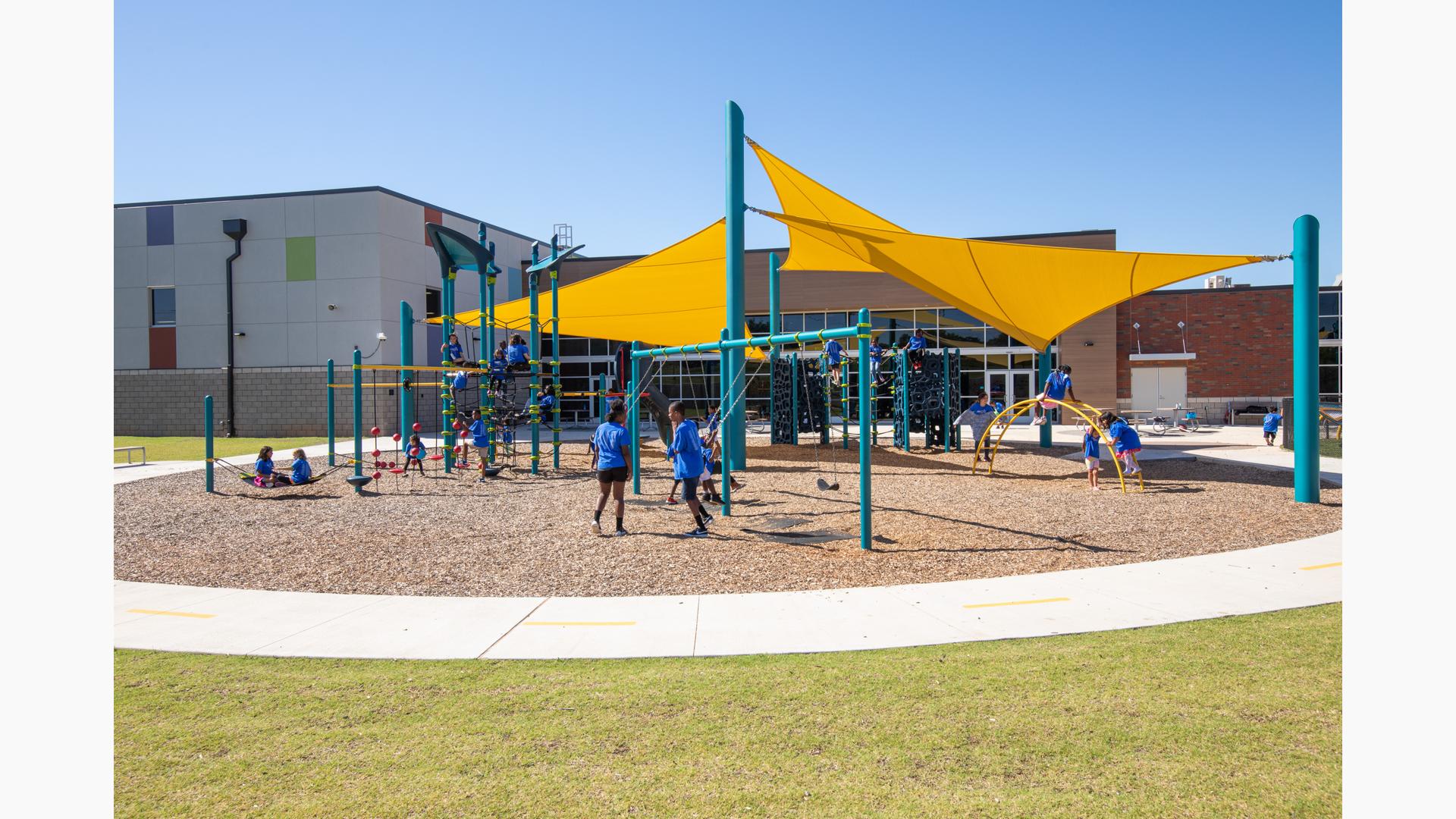 Children at play on PlayBooster playground