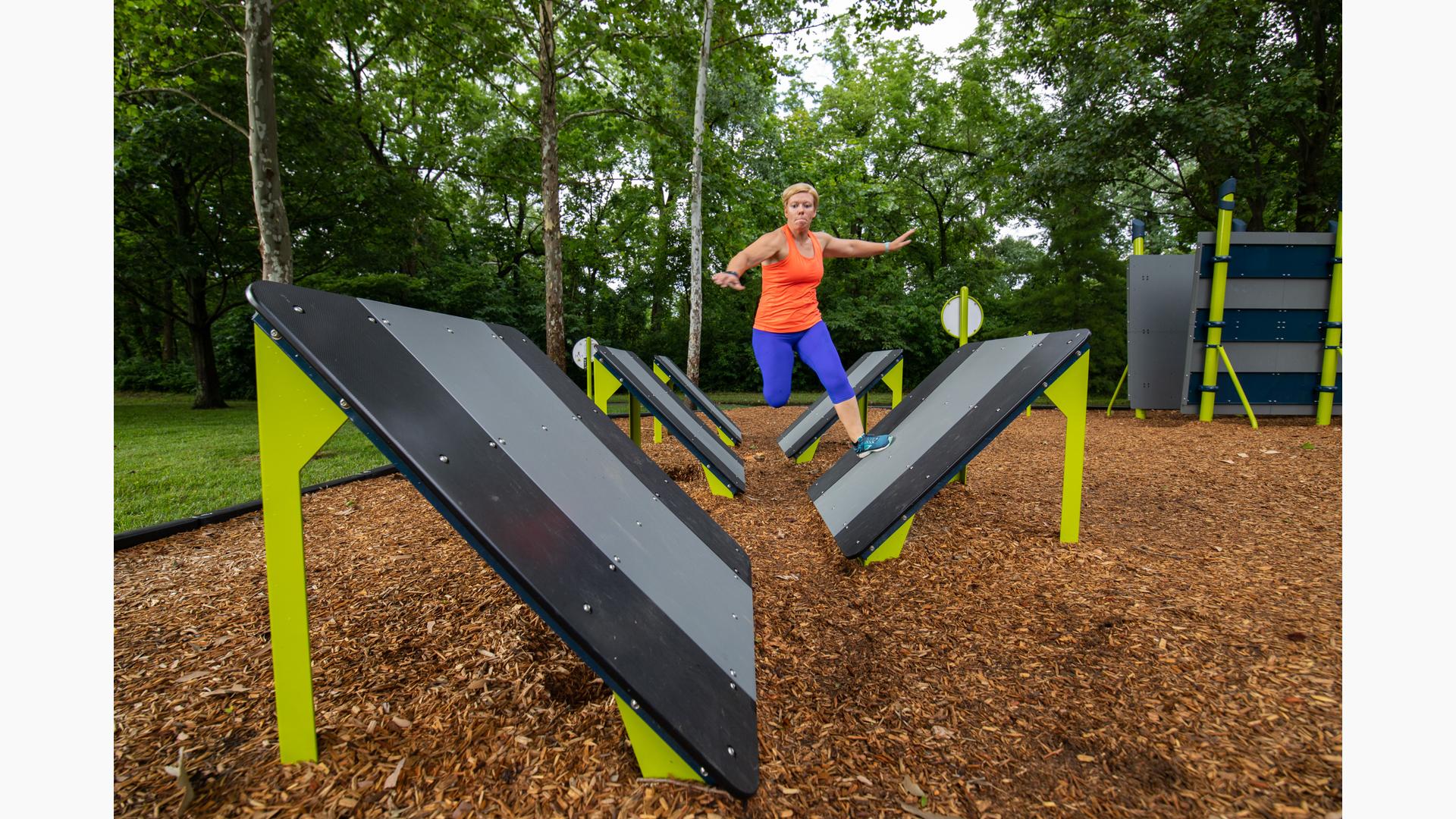 Hanging Ninja Balls, Kids Climbing Panel