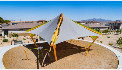 Lunar Blast® net climber with integrated SkyWays® shade.