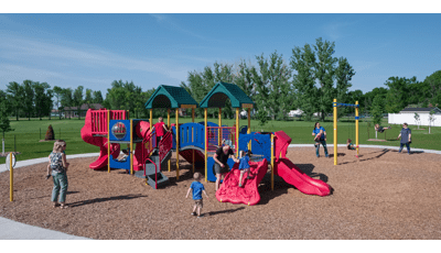Maple Valley Park
Fargo, ND a PlayShaper® play structure, designed specifically for kids ages 2 to 5, delivers lots of opportunities for tactile and sensory play.