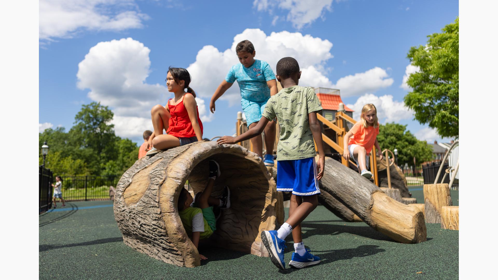 Play Naturally Log Crawl Playground Tunnel