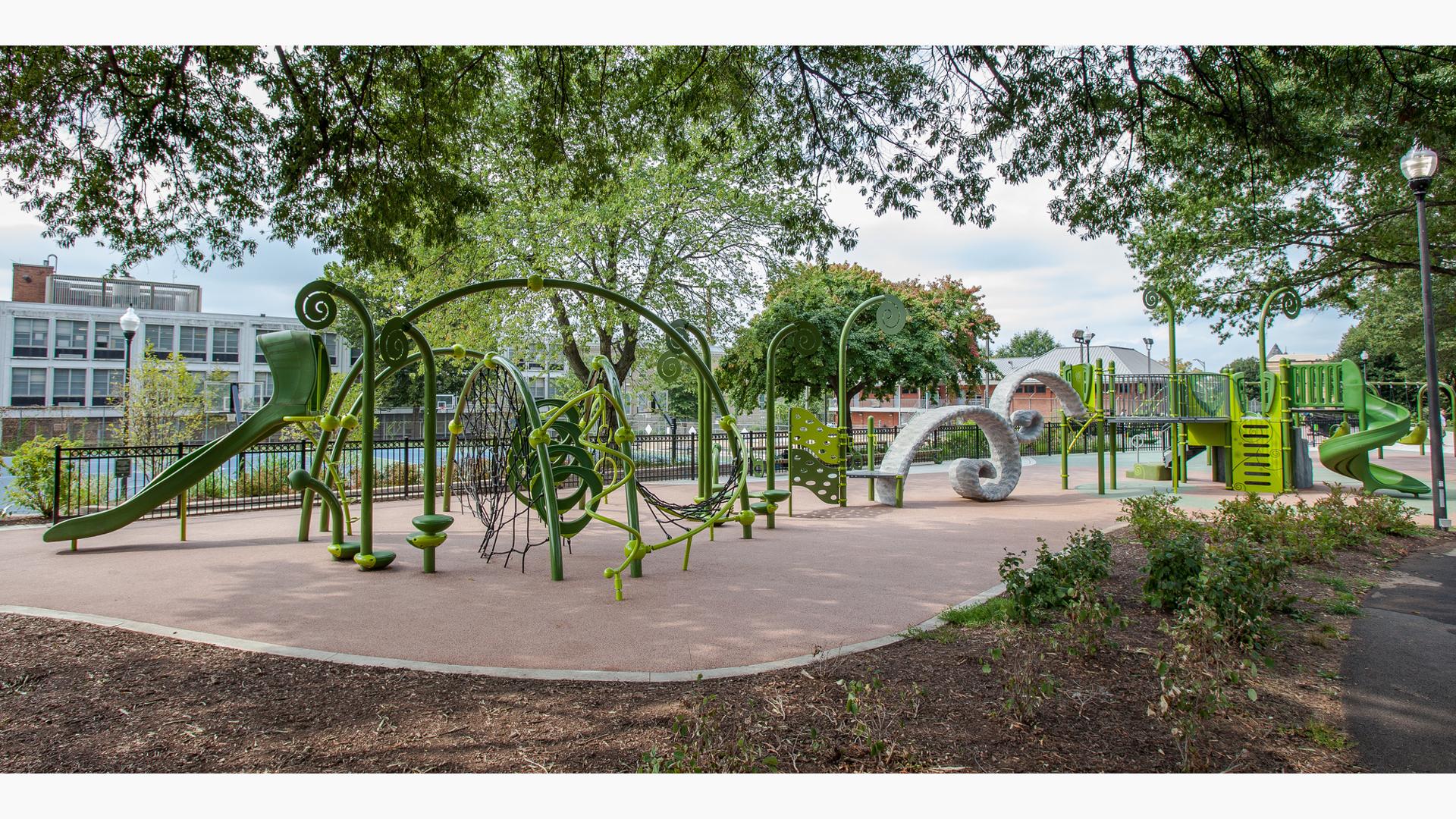 Where mathematics, art and architecture, science and nature, and play all come together. This Evos and Weevos playground on the D.C. waterfront is inspired by the Fibonacci sequence. 