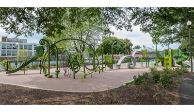 Where mathematics, art and architecture, science and nature, and play all come together. This Evos and Weevos playground on the D.C. waterfront is inspired by the Fibonacci sequence. 