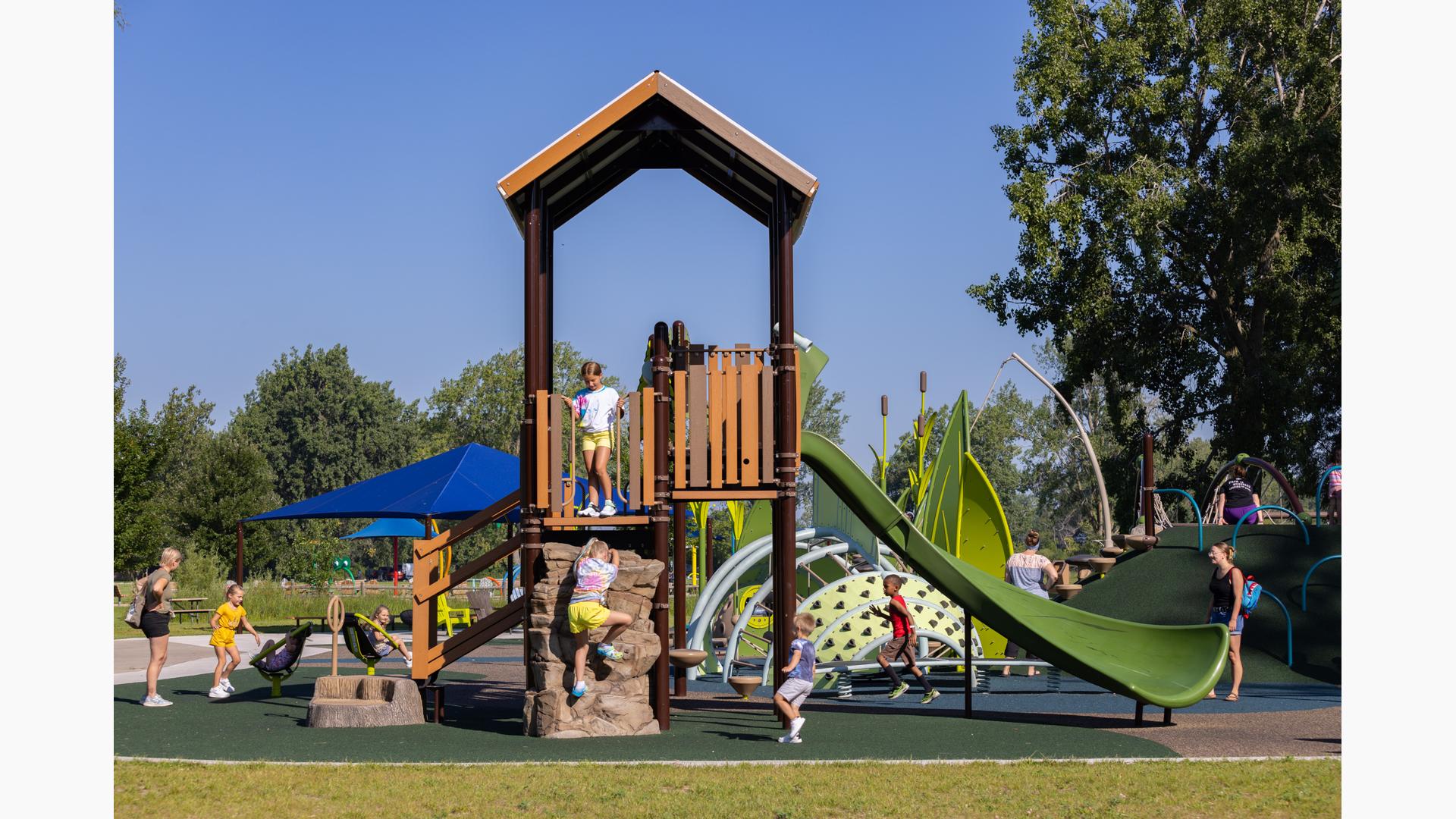 Bay City State Park - Bay City, MI  Embark on a journey through the great  outdoors of Michigan where adventure is for all children! Our custom fish  climber will have your