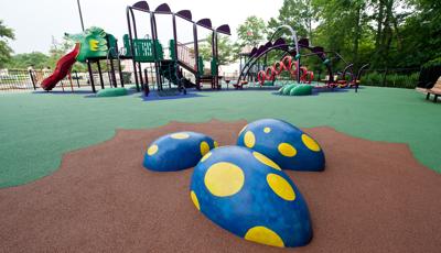 Evos and PlayBooster have combined to create this custom Midlevel Dragon-themed play structure. The dragon eggs sit adjacent under the Dragon's protection.