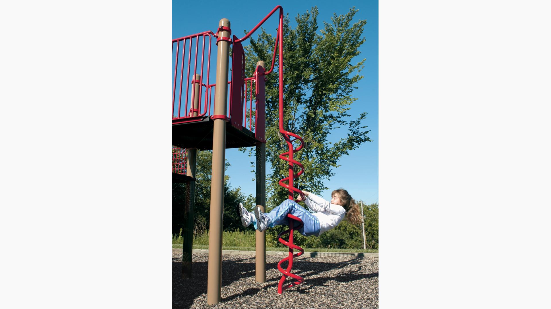 Corkscrew Climber - Spiraled Corkscrew Playground Ladder