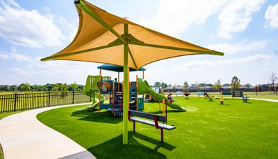 PlayShaper® playscape and SkyWays® Hip shade