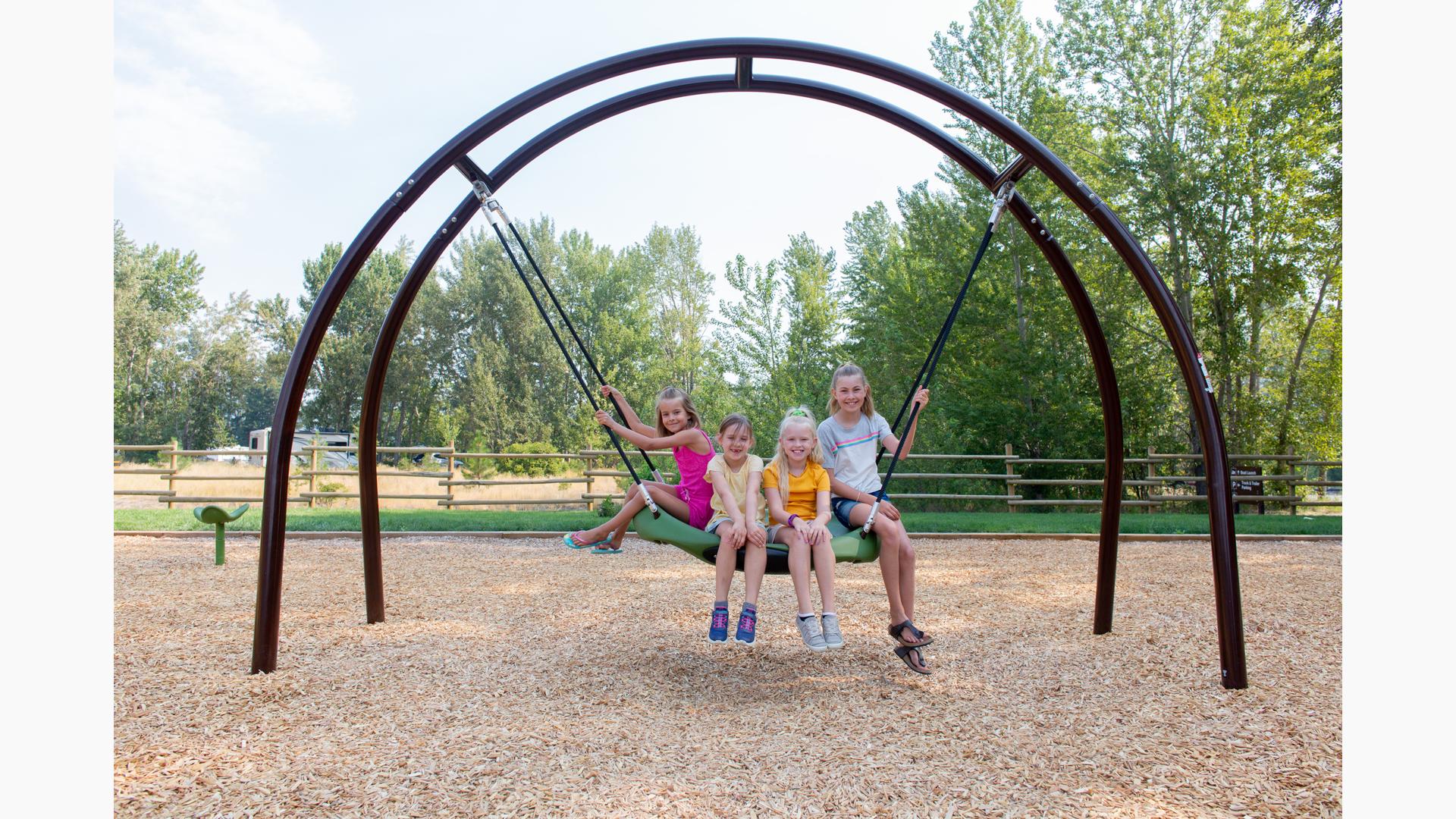 Swing with thick rope  The Children's Playground Company