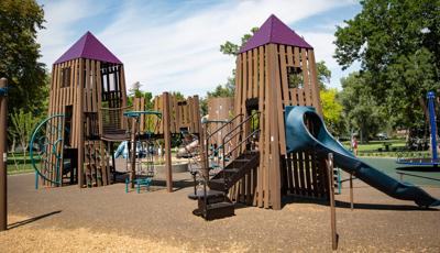 City Park Playground - Fort-like Playground Towers