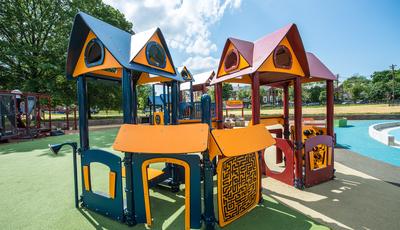 Turkey Thicket Recreation Center - Train-Themed Playground