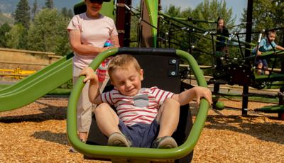 Boy playing on Chill® Spinner