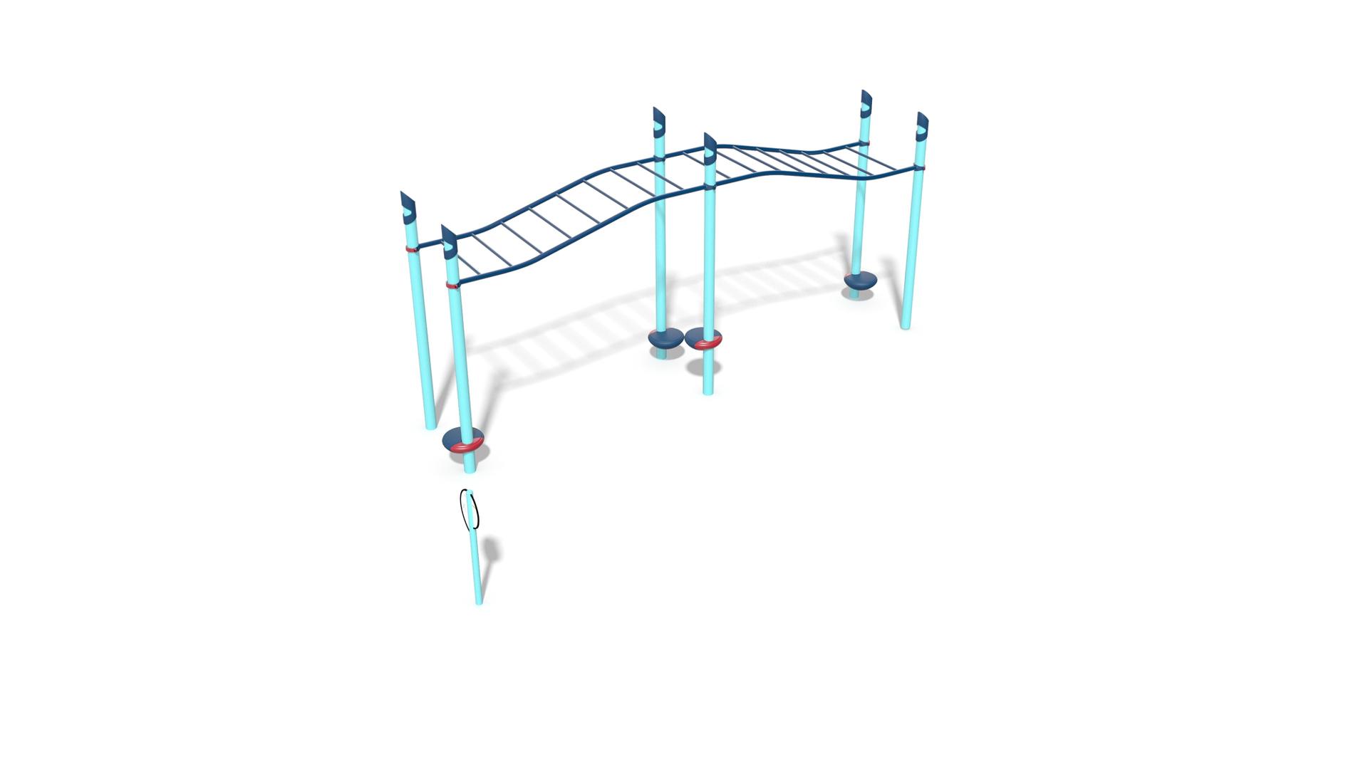 FitCore™ Extreme Angled Overhead Ladder Playground Structure