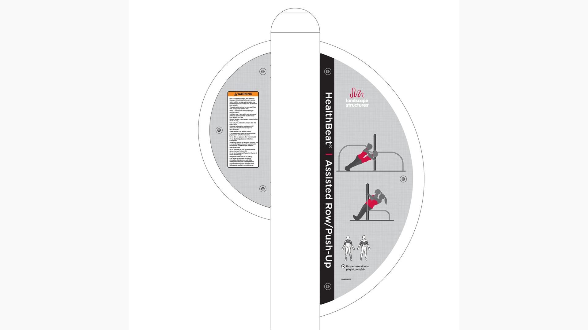 HealthBeat® Assisted Row/Push-Up - Landscape Structures