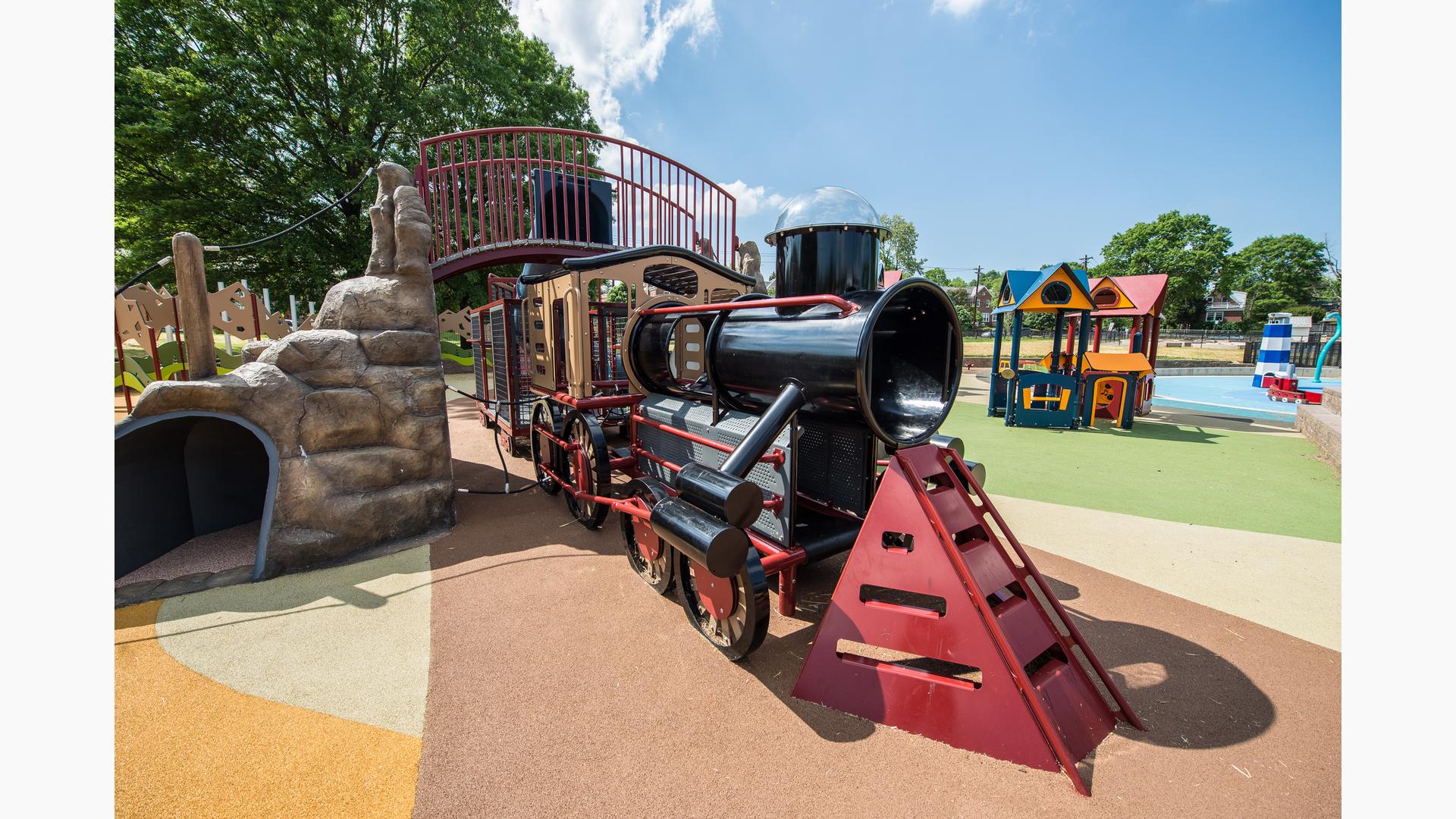 Turkey Thicket Recreation Center - Train-Themed Playground