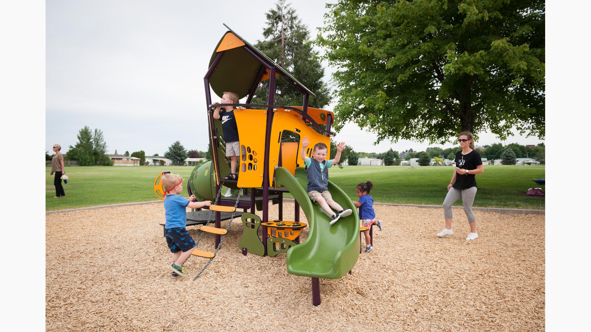 Landscape Structures Inc. with another brand new way to play! The Smart  Play Sprig provides younger children with multiple ways to play. Kids ages  2 to 5