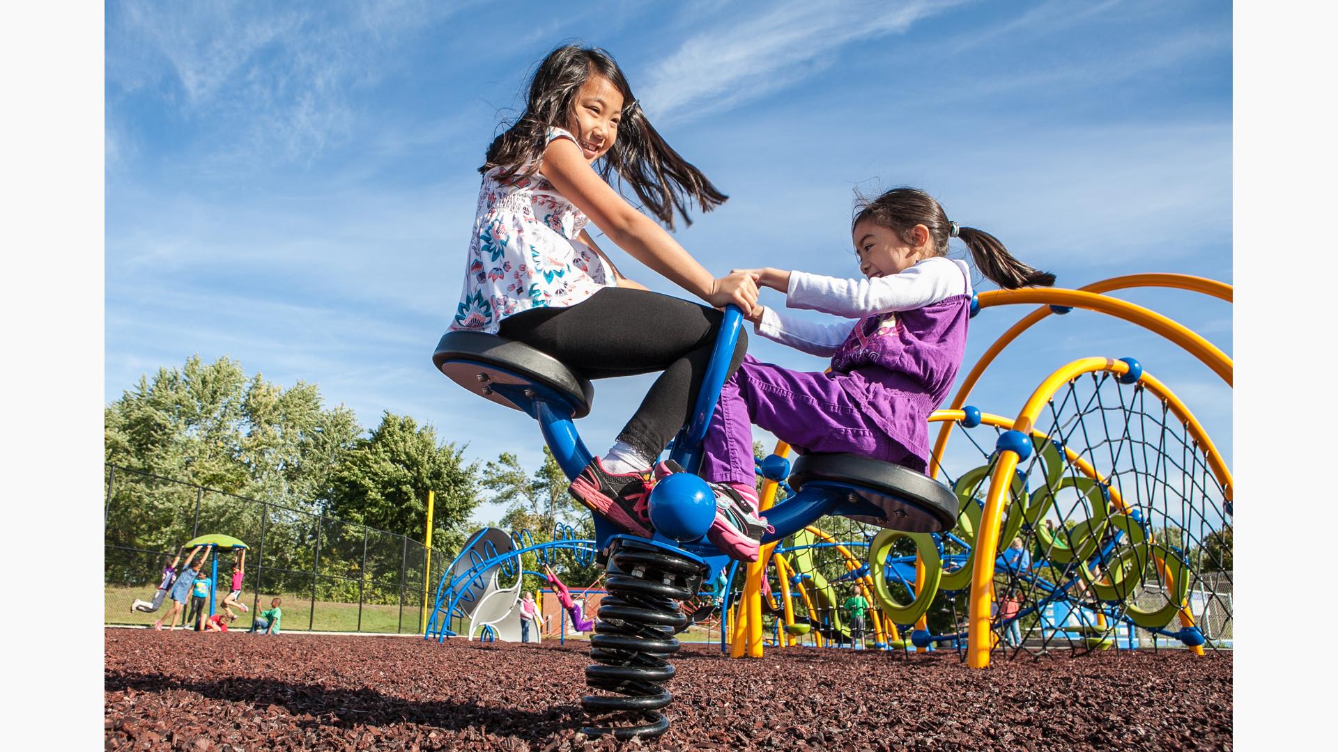 Bobble Rider™, Double - Spring Mounted See-Saw with Seats