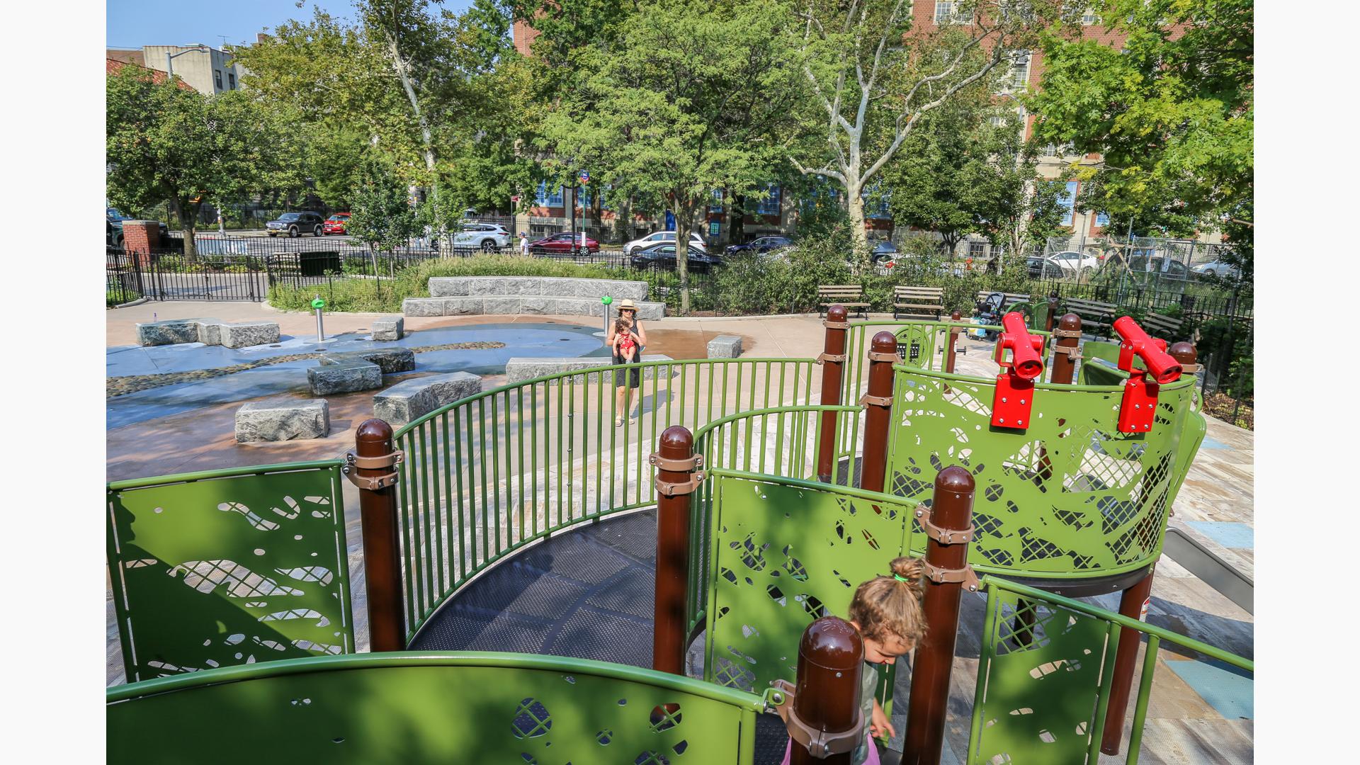 Highbridge Park detail of playground structure