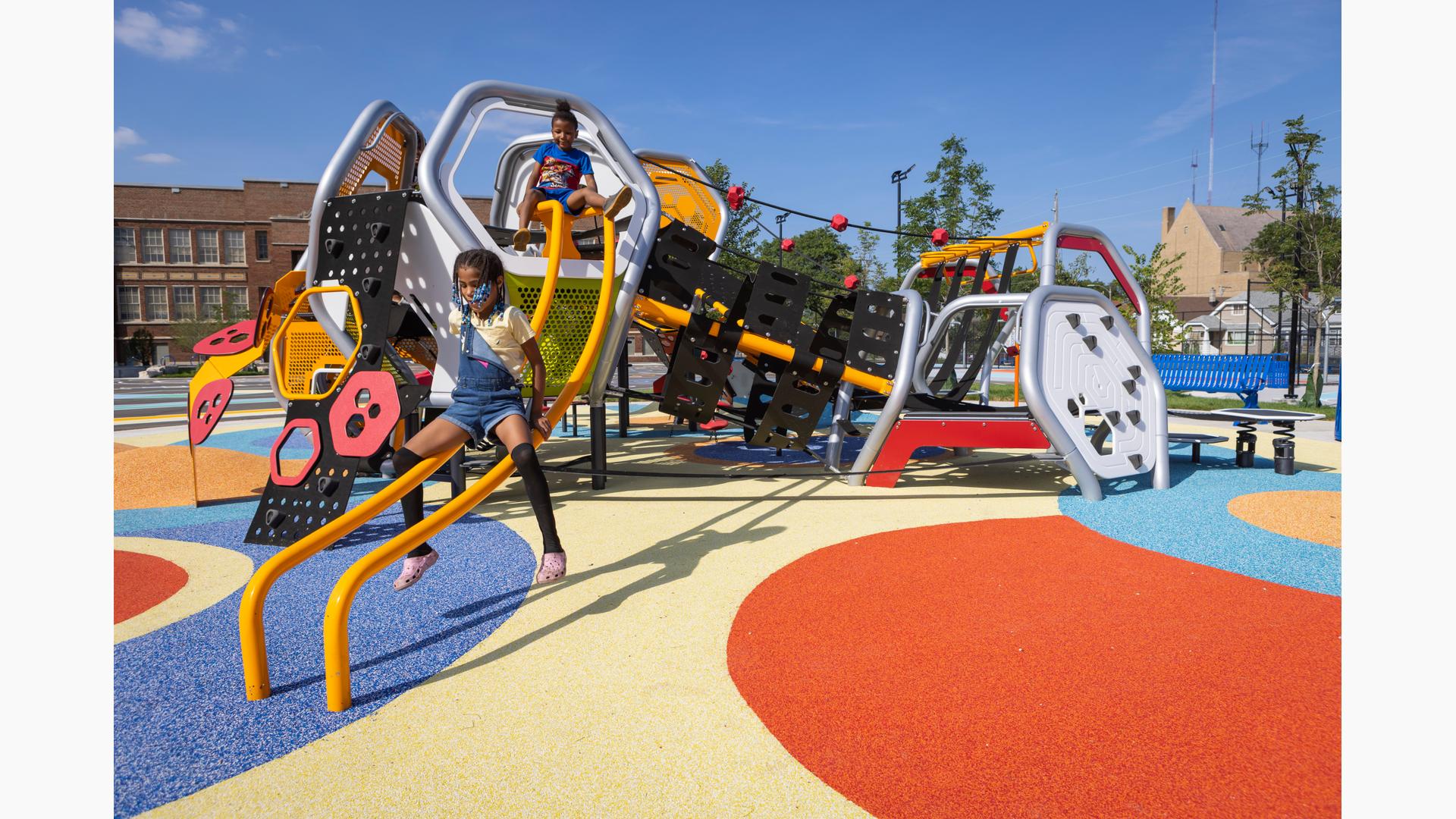 Green Bay Playfield - Colorful Geometric Playground Design!