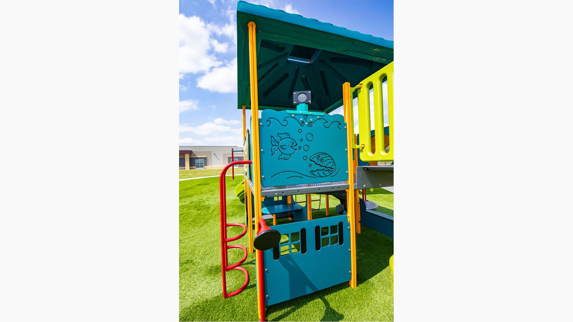 Enclosure detail of PlayShaper® playscape for ages 2-to-5