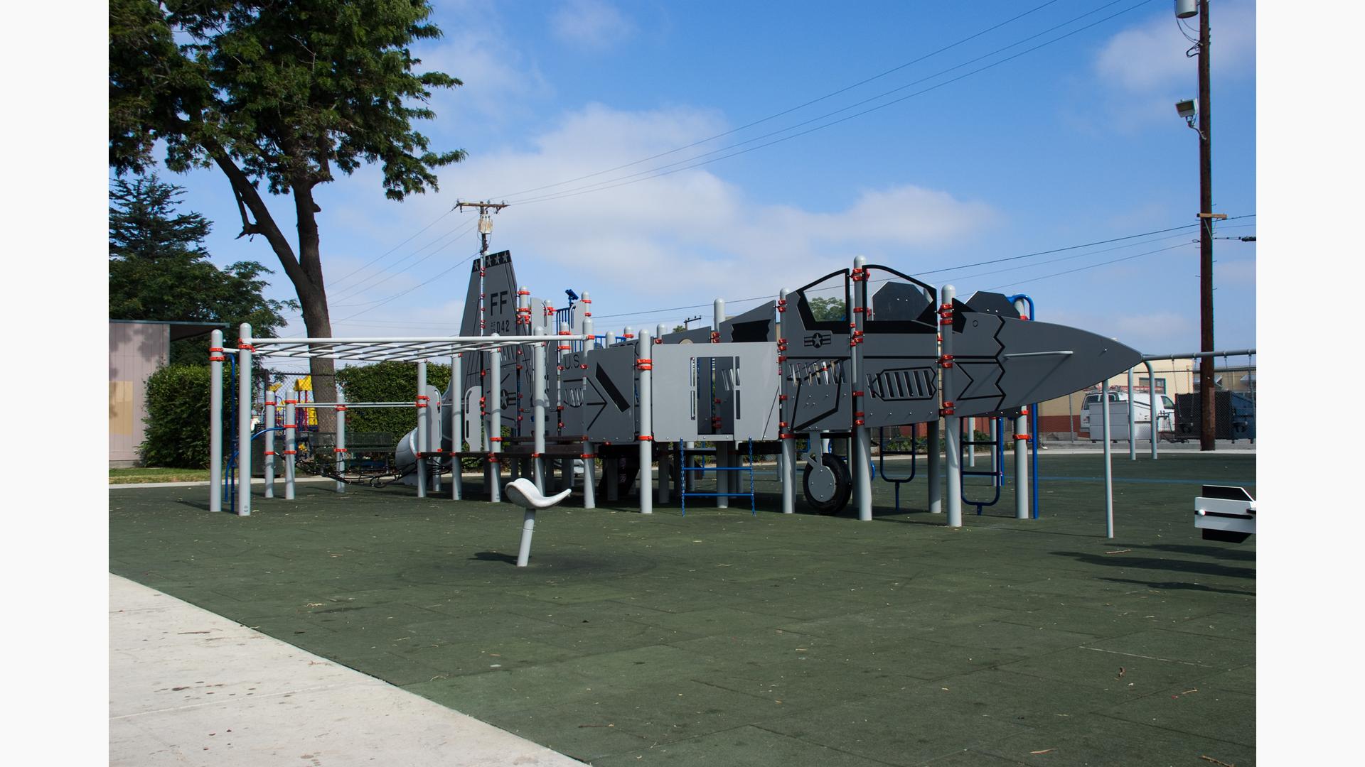 Custom F-6 PlayBooster play structure at Colonia Park