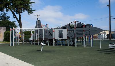 Custom F-6 PlayBooster play structure at Colonia Park