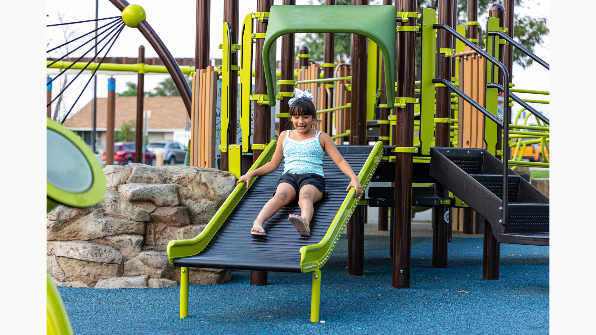 SLIDING AROUND THE PLAYGROUND! 