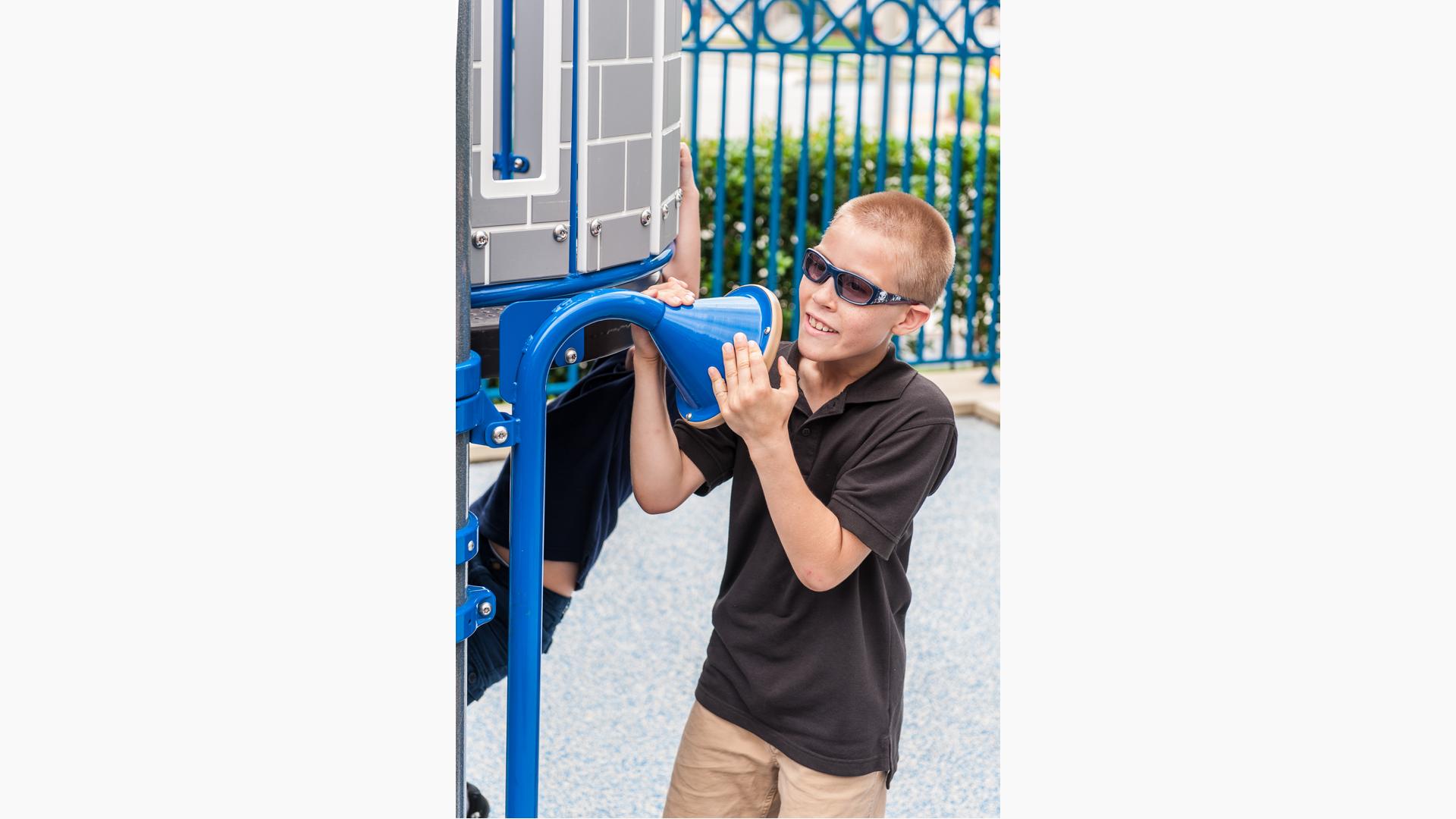 Boy using the Talk Tube (Direct Bury)
