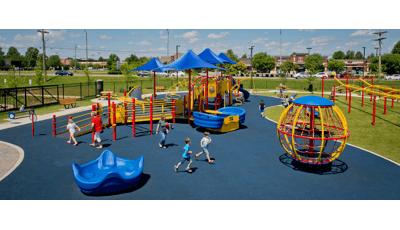 McKnight Park - Miracle League Ball Field and Playground, Murfreesboro, TN.  Supported by the Project One Four Foundation, the Foundation of Major League Baseball star David Price. This playground features  inclusive play activities, extensive series of ramps, as well as the Sway Fun® glider, OmniSpin® spinner, Roller Table™, Global Motion® and Rhapsody® Outdoor Musical Instruments.