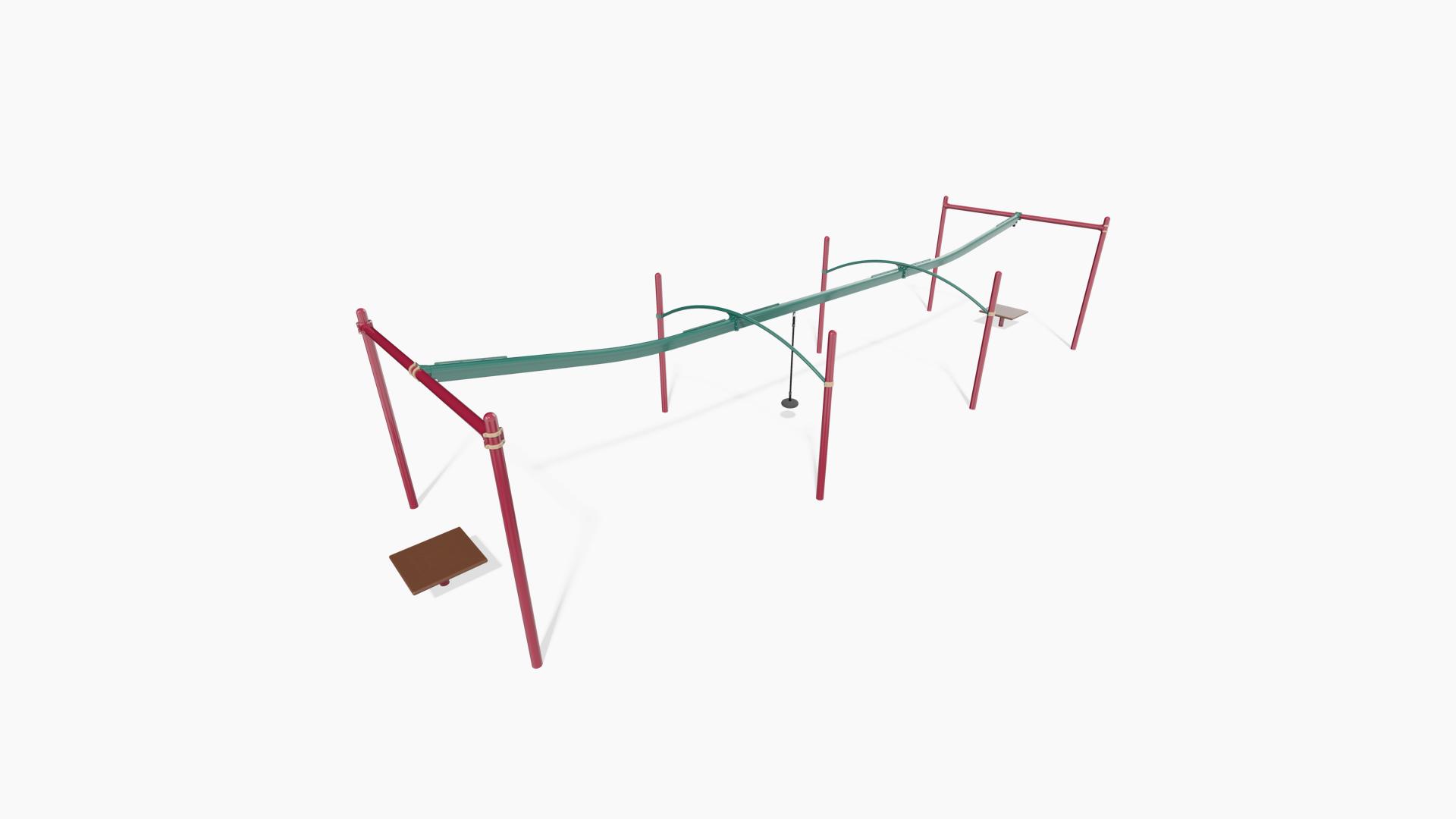 ZipKrooz® EN Standard - Two-Way Playground Zip Line