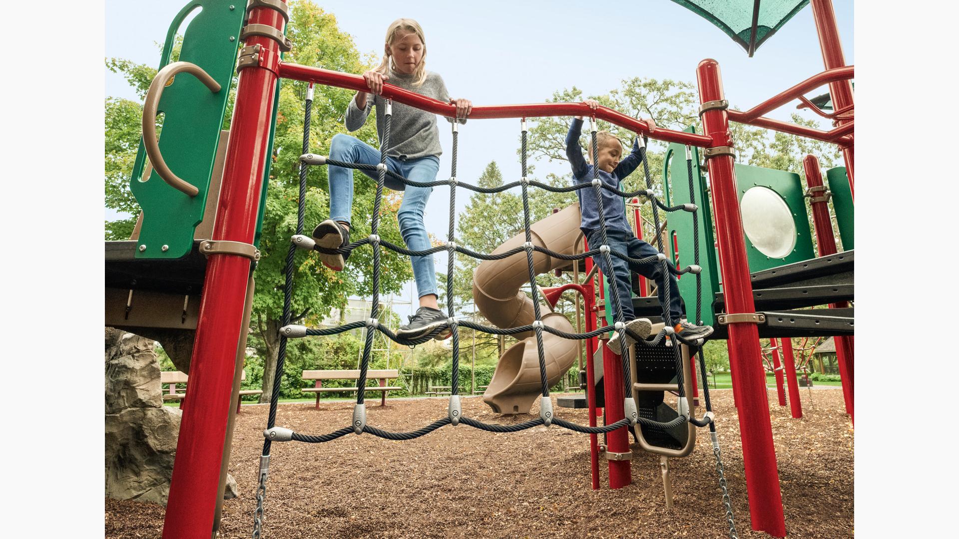 Climbing net on a playground — Stock Photo © kyrien #6768475