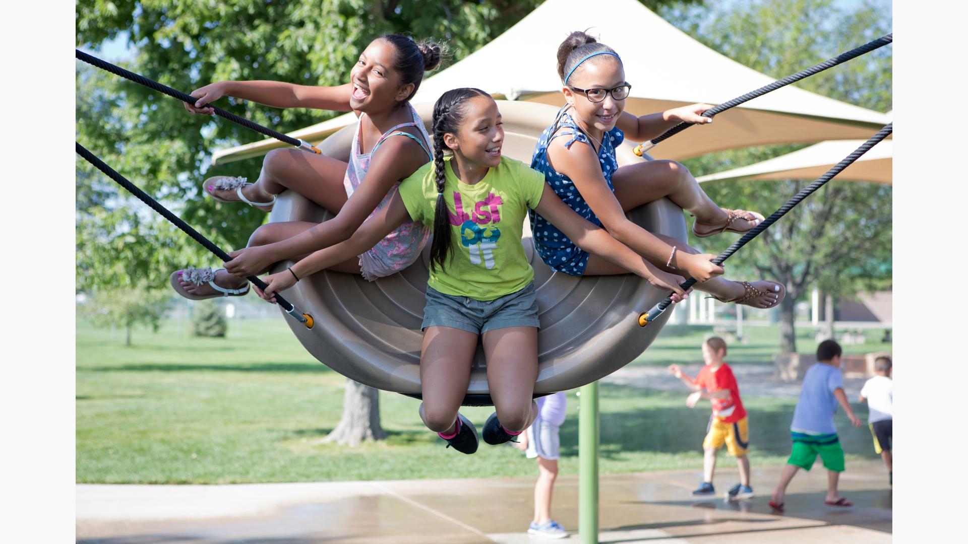 Swing with thick rope  The Children's Playground Company