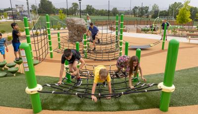 Hal and Berni Hanson Regional Park - Climbing Net Playground for All Ages!