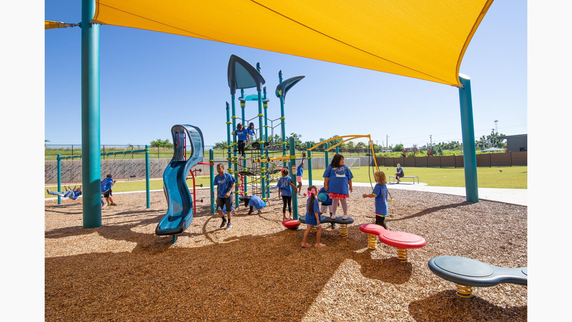 Children at play on playground