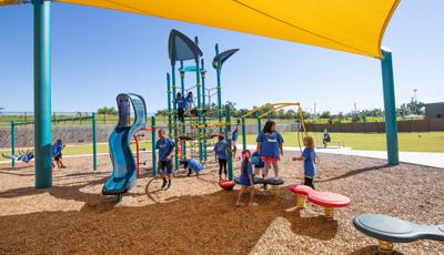 Children at play on playground