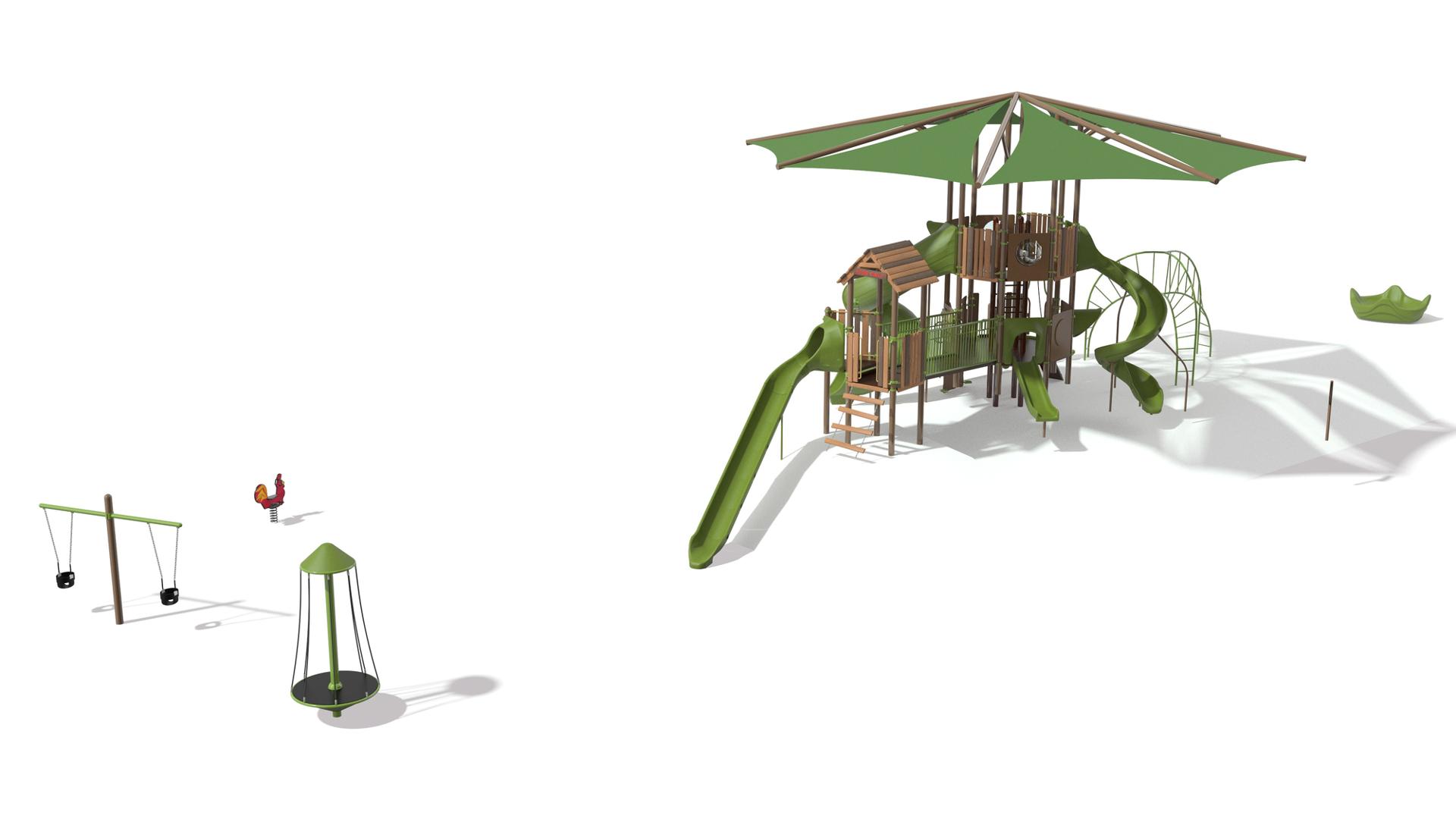 Upper Barney Schwartz Park - Playground Tower Upper Barney Schwartz Park - Playground Tower