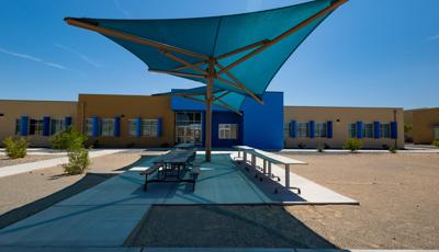 Solare Collegiate Charter School - SkyWays Cantilever Hypar Shade