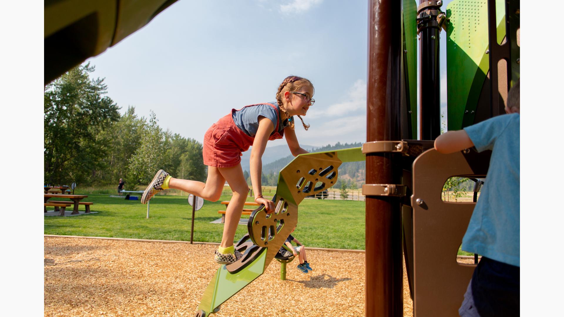 Girl on custom climber