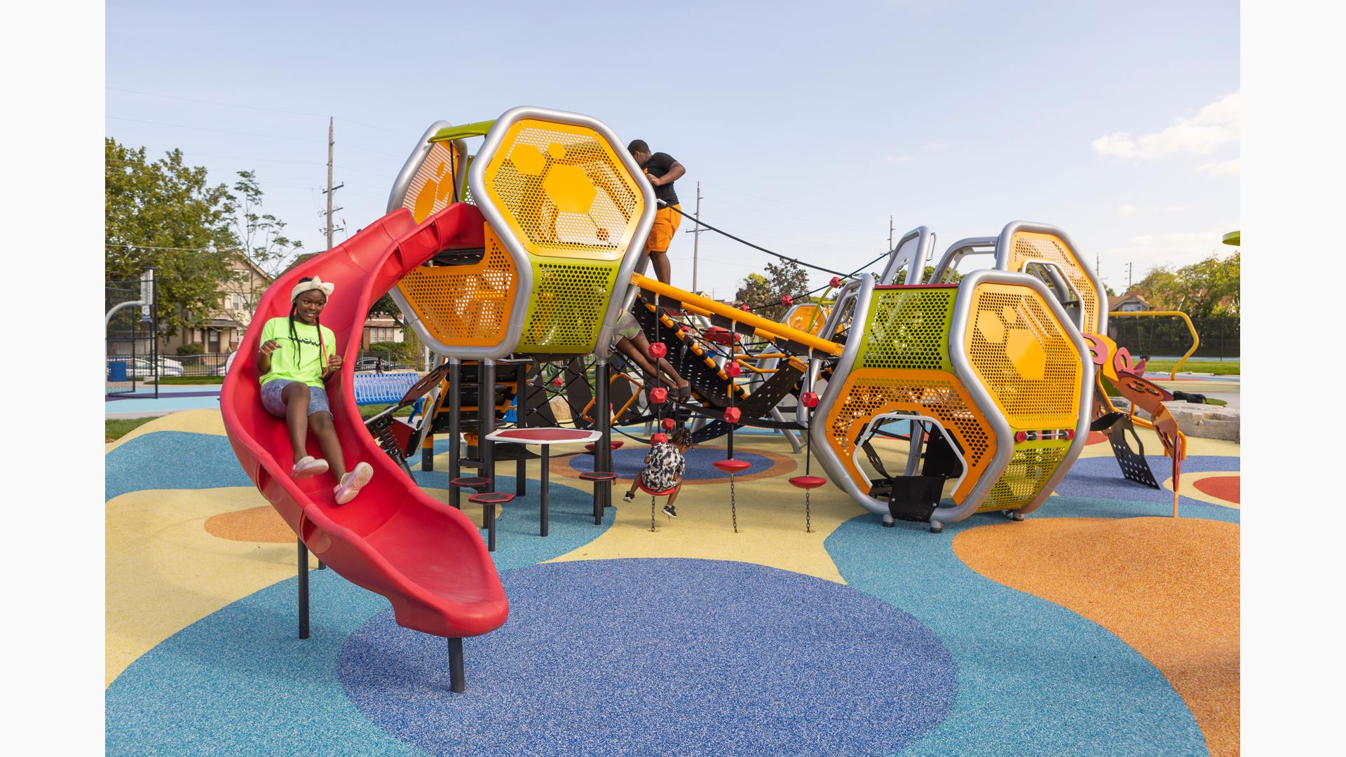 Green Bay Playfield - Colorful Geometric Playground Design!