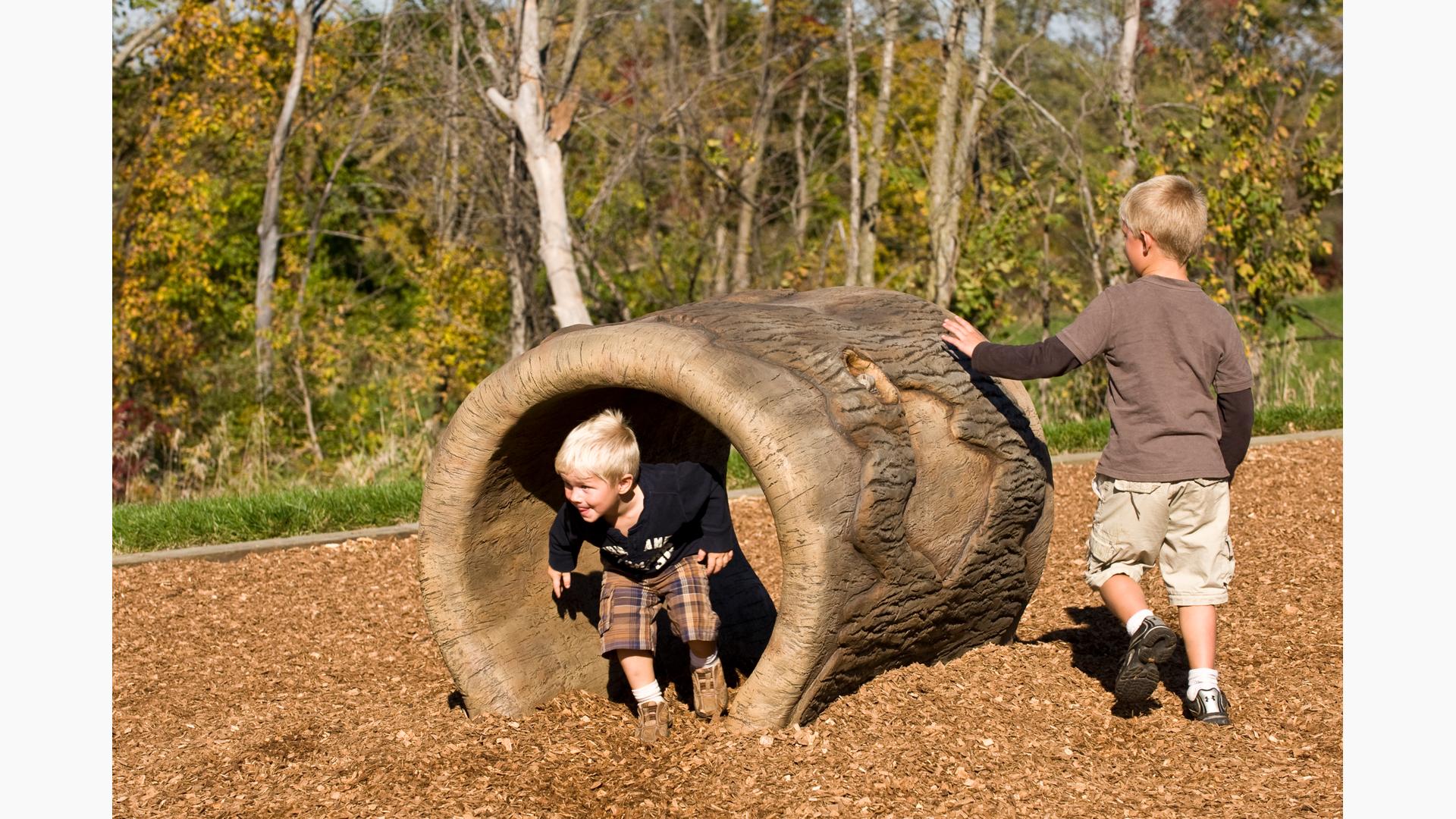 Natural Playgrounds - Log Net Bridge