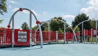 Ramps on the PlayBooster play structure.
