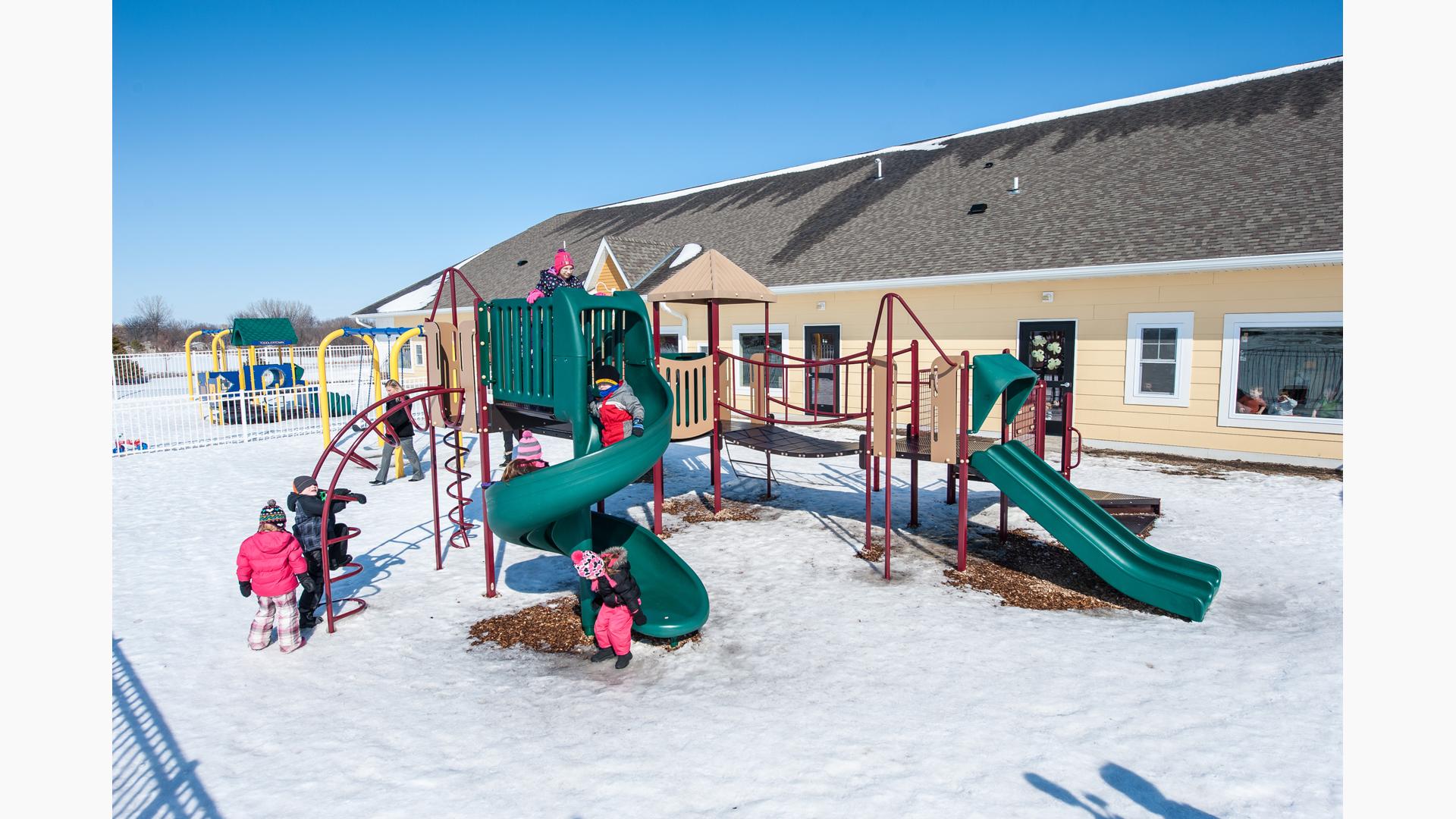 Lil' Explorers Daycare Center Delano, MN features the ToddlerTown® PlayShaper® play structure designed especially for ages 2 to 5.