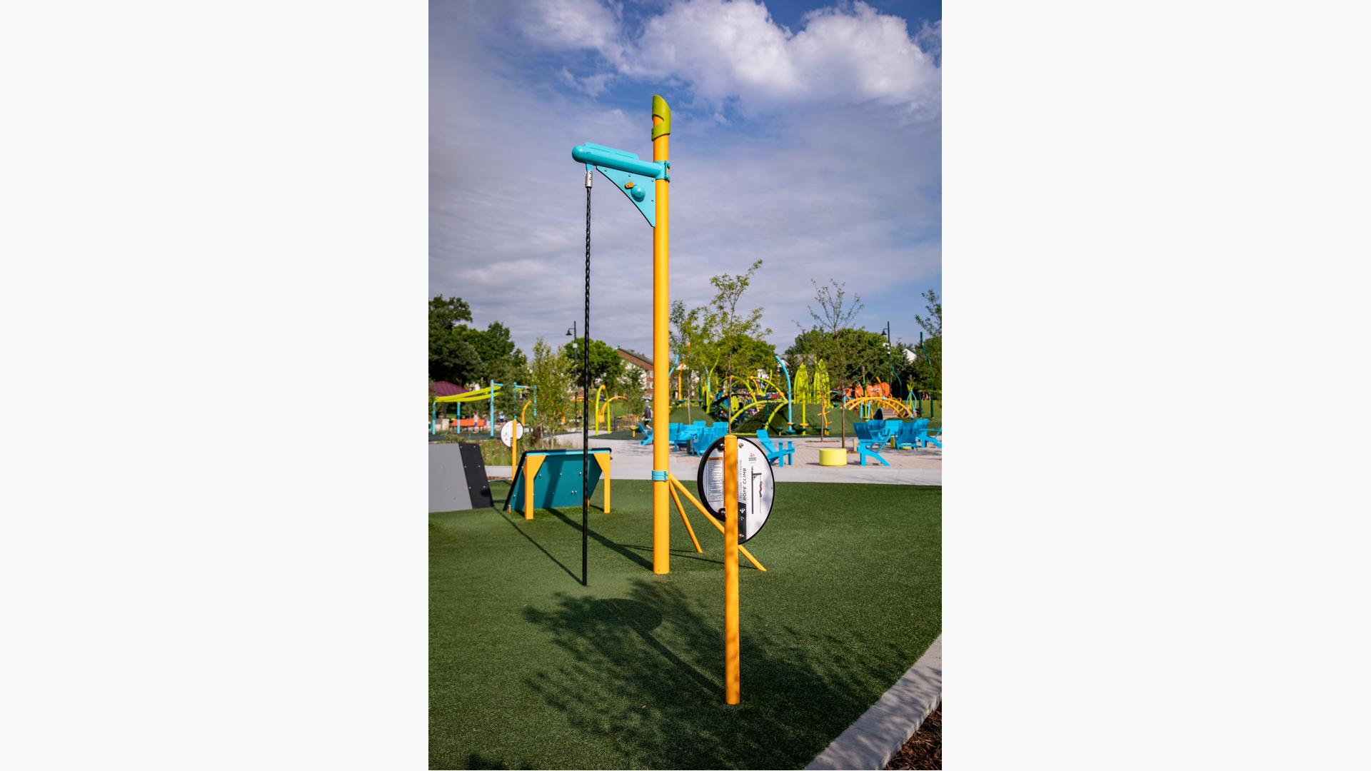 Hanging Ninja Balls, Kids Climbing Panel