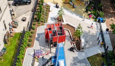 Aerial of Seneca Park, Eli M. Schulman Playground